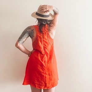 Red swing dress